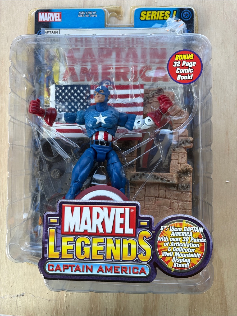 Marvel Legends Captain America Action Figure - Blue, Red, White